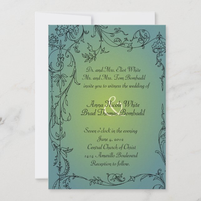 Night Woods Wedding Invitation (Front)