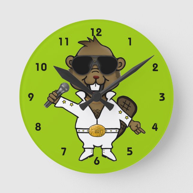 Nightclub Entertainer Round Clock (Front)