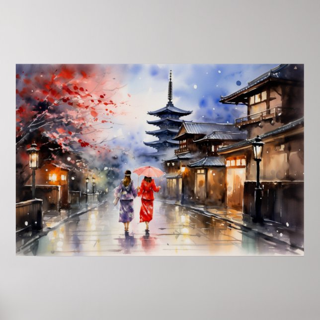 Nightfall in Gion - Art Print Collection (Front)