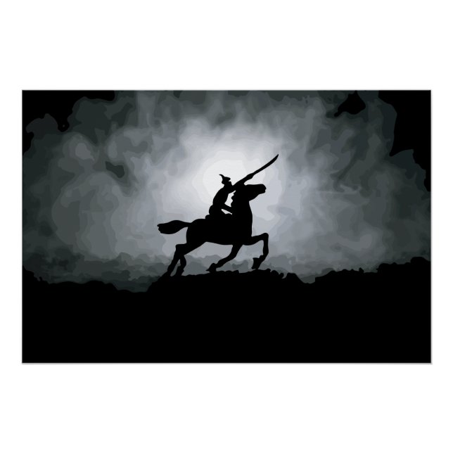 Nightfall Triumph: Knight in Fog Poster (Front)