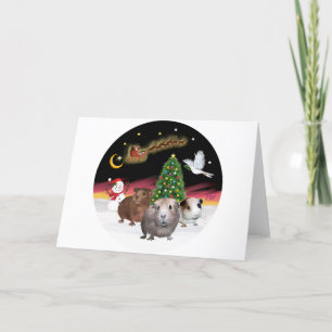 NightFlight - 3 Guinea Pigs Holiday Card