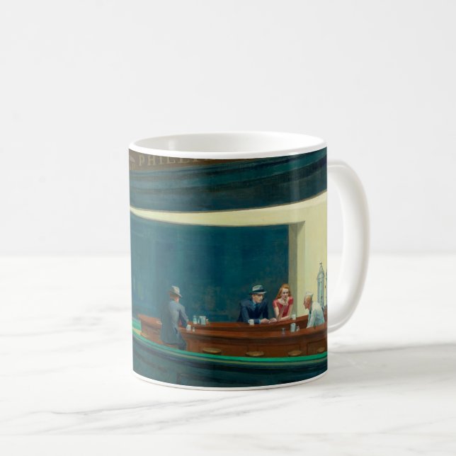 Nighthawks 1942 by Edward Hopper Coffee Mug (Front Right)
