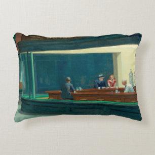 Nighthawks 1942 by Edward Hopper Decorative Cushion