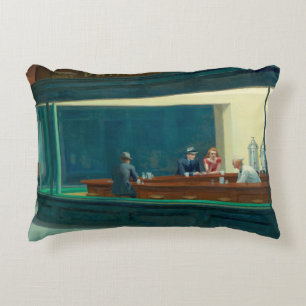 Nighthawks 1942 by Edward Hopper Decorative Cushion