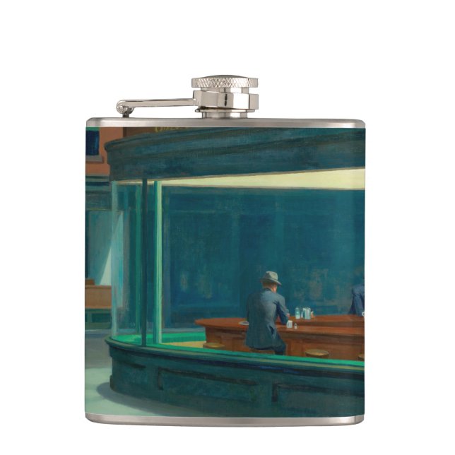 Nighthawks 1942 by Edward Hopper Hip Flask (Front)