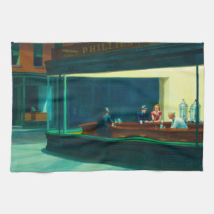Nighthawks, 1942 by Edward Hopper Tea Towel