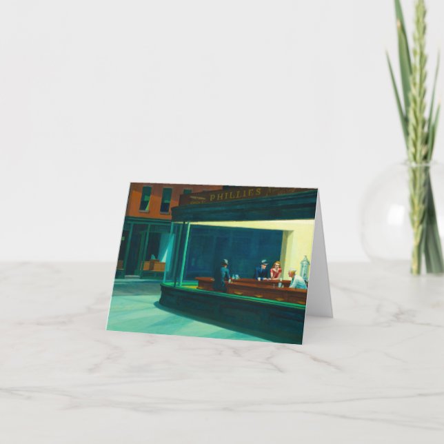 Nighthawks, 1942 by Edward Hopper Thank You Card (Front)