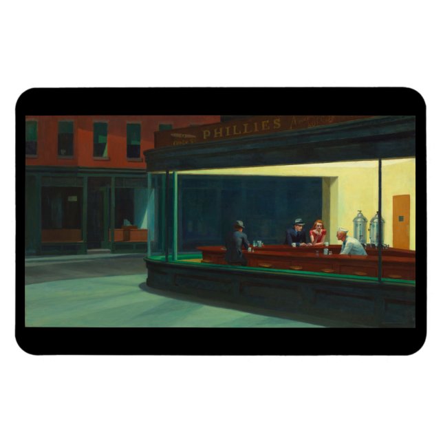 "Nighthawks" by Edward Hopper Magnet (Horizontal)