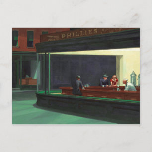 Nighthawks ~ Edward Hopper 1942 Postcard