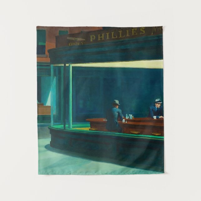 Nighthawks Edward Hopper Tapestry (Front)