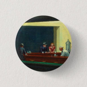 Nighthawks painting by Edward Hopper  3 Cm Round Badge