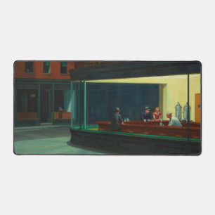Nighthawks painting by Edward Hopper Desk Mat