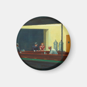 Nighthawks painting by Edward Hopper Magnet