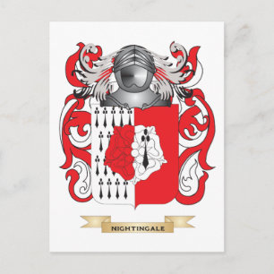 Nightingale Coat of Arms (Family Crest) Postcard