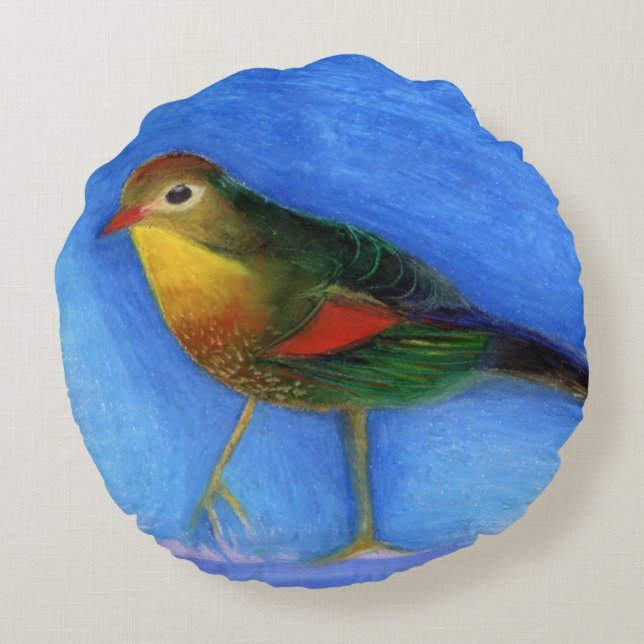 Nightingale Light 2012 Round Cushion (Back)