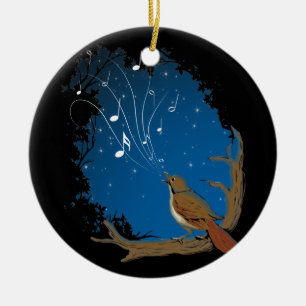 Nightingale Song Ceramic Tree Decoration