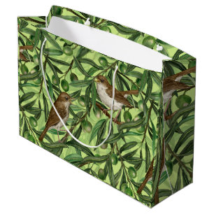 Nightingales in the olive tree 2 large gift bag