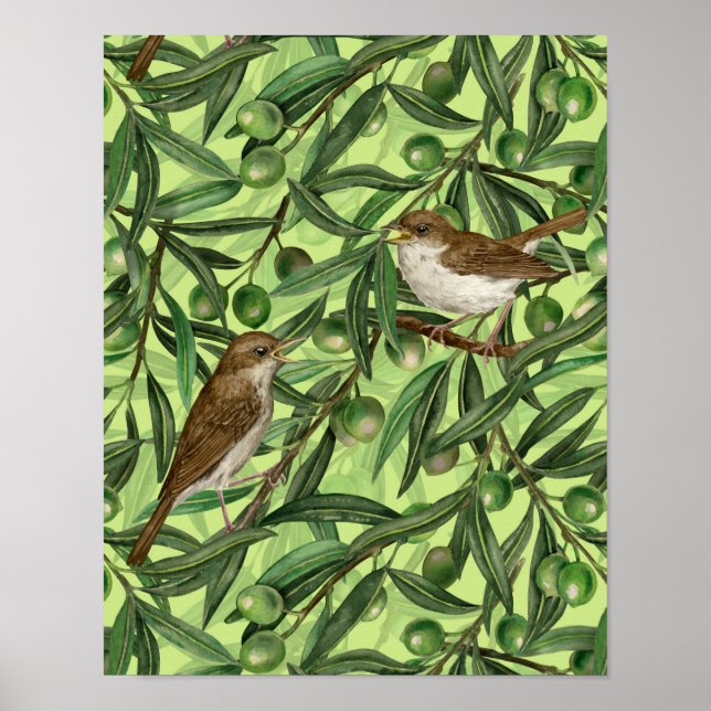 Nightingales in the olive tree 2 poster (Front)