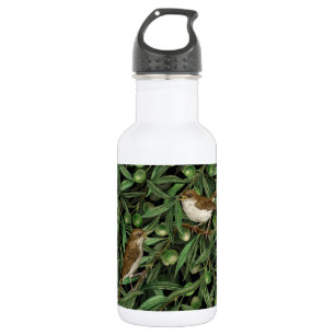 Nightingales in the olive tree 3 532 ml water bottle