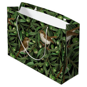 Nightingales in the olive tree 3 large gift bag