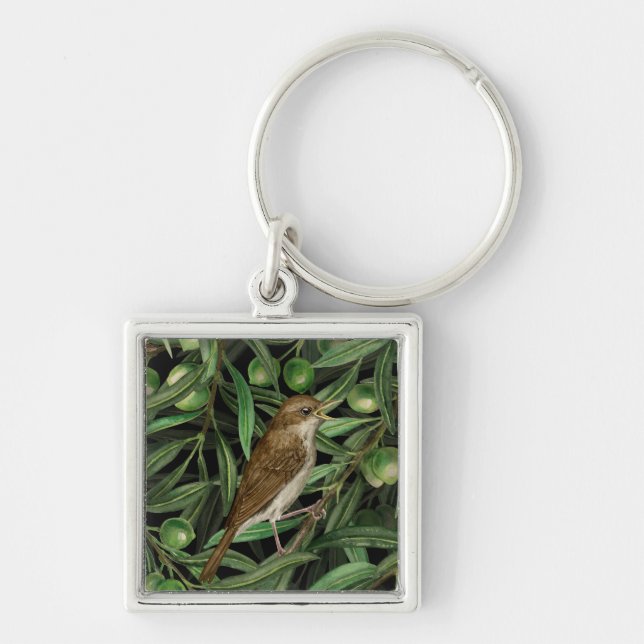 Nightingales in the olive tree key ring (Front)