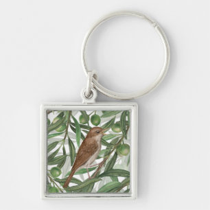 Nightingales in the olive tree key ring