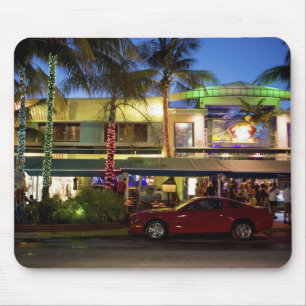 Nightlife on Ocean Drive, South Beach, Miami Mouse Pad