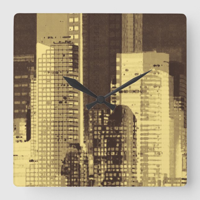 Nightline III Square Wall Clock (Front)