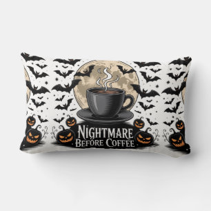 Nightmare Before Coffee Halloween Lumbar Cushion