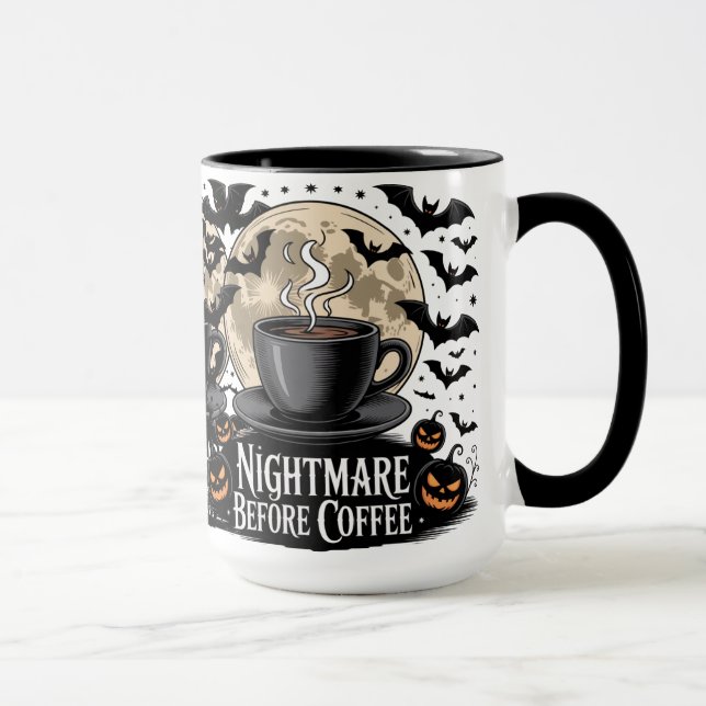 Nightmare Before Coffee Halloween Mug (Right)