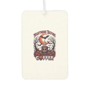 Nightmare Before Coffee Halloween Skull Mug Ghost Car Air Freshener