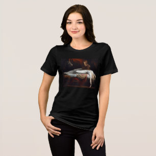 Nightmare by Henry Fuseli Gothic Macabre Dark Art Tri-Blend Shirt