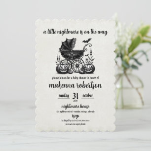 Nightmare Carriage Baby Shower Invitation