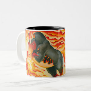 Nightmare Fire Horse Two-Tone Coffee Mug