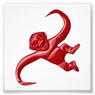 Nightmare Retro Toy Monkey Photo Print