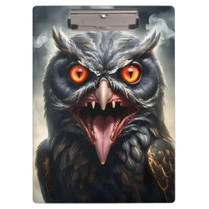 "Nightmare Wings: The Fanged Vampire Owl" Clipboard