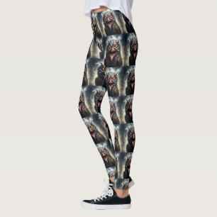 "Nightmare Wings: The Fanged Vampire Owl" Leggings