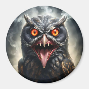 "Nightmare Wings: The Fanged Vampire Owl" Magnet