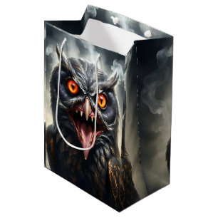 "Nightmare Wings: The Fanged Vampire Owl" Medium Gift Bag