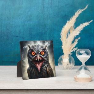 "Nightmare Wings: The Fanged Vampire Owl" Plaque