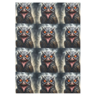 "Nightmare Wings: The Fanged Vampire Owl" Tablecloth
