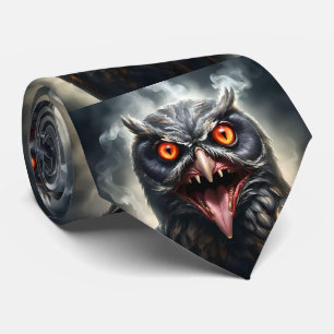 "Nightmare Wings: The Fanged Vampire Owl" Tie