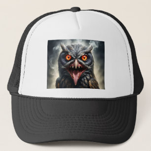 "Nightmare Wings: The Fanged Vampire Owl" Trucker Hat
