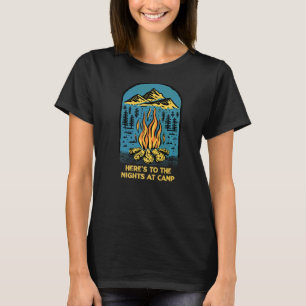 Nights At Camp Camping Forest Camper Woods Vacatio T-Shirt