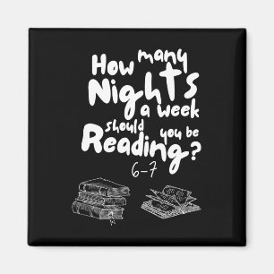 Nights Reading 6-7 Meme English Teacher Book Lover Magnet
