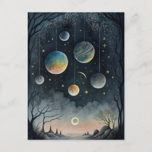 Nights Skies Of Planets Postcard