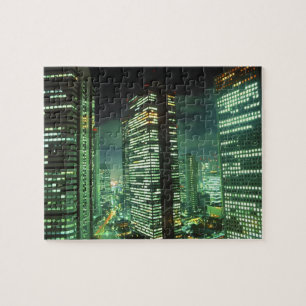 Nightscape, Shinjuku, Tokyo, Japan Jigsaw Puzzle