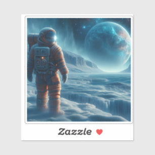 Nighttime Alien Ice Landscape Exploration