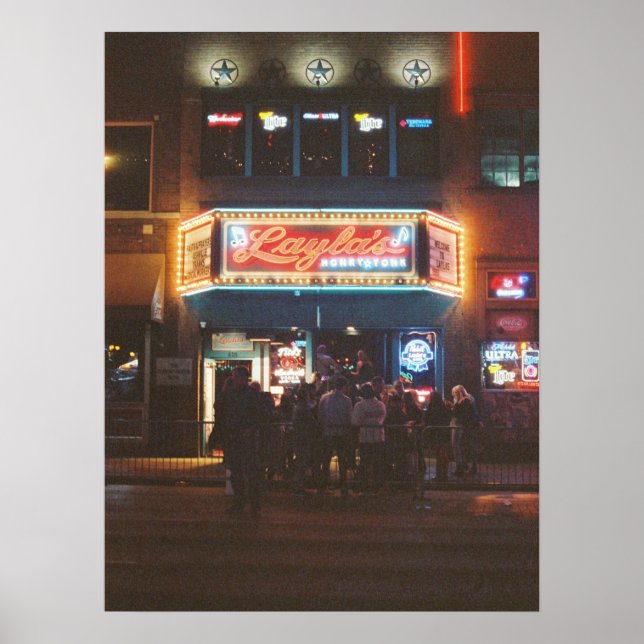 Nighttime at Layla's Poster (Front)