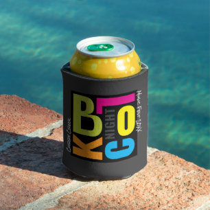 Nighttime Block Party Colourful Typography Desig Can Cooler